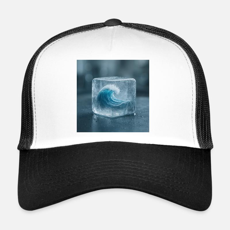 Eisskulptur mit Meereswelle Trucker Cap