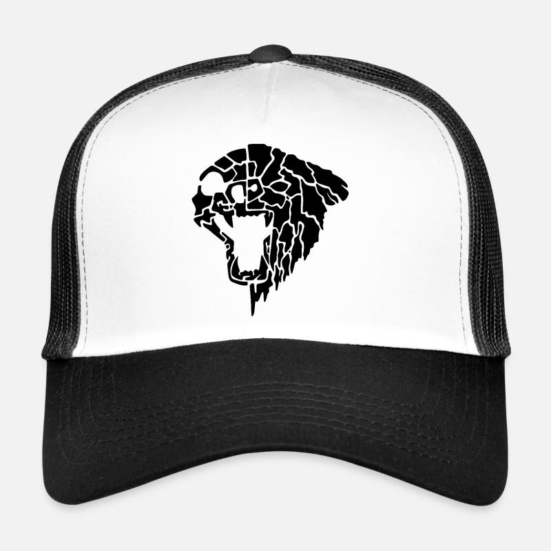 Tribal bear - Trucker Cap - white/black