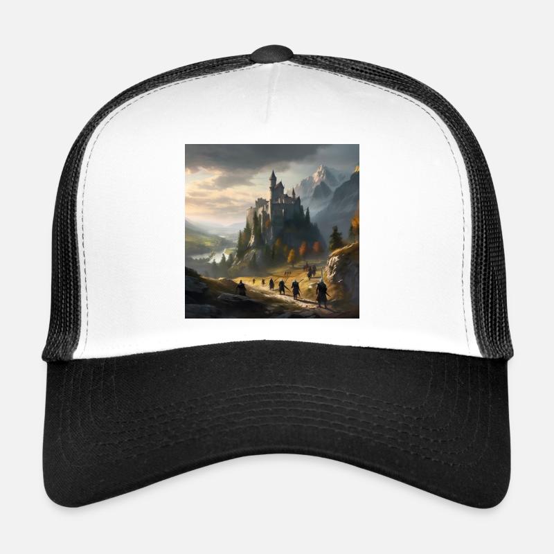 Schlossintegration mit Fantasy Place - Trucker Cap - Weiß/Schwarz