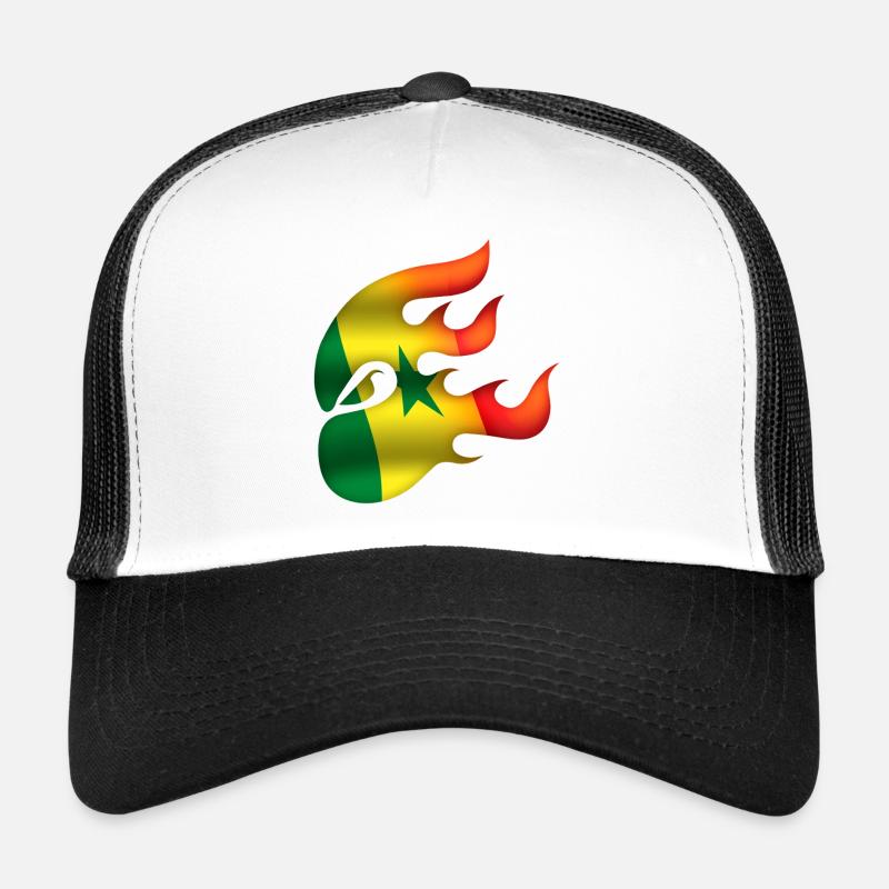 Drapeau du Sénégal - Sénégal - Ninja - Casquette trucker  - blanc/noir