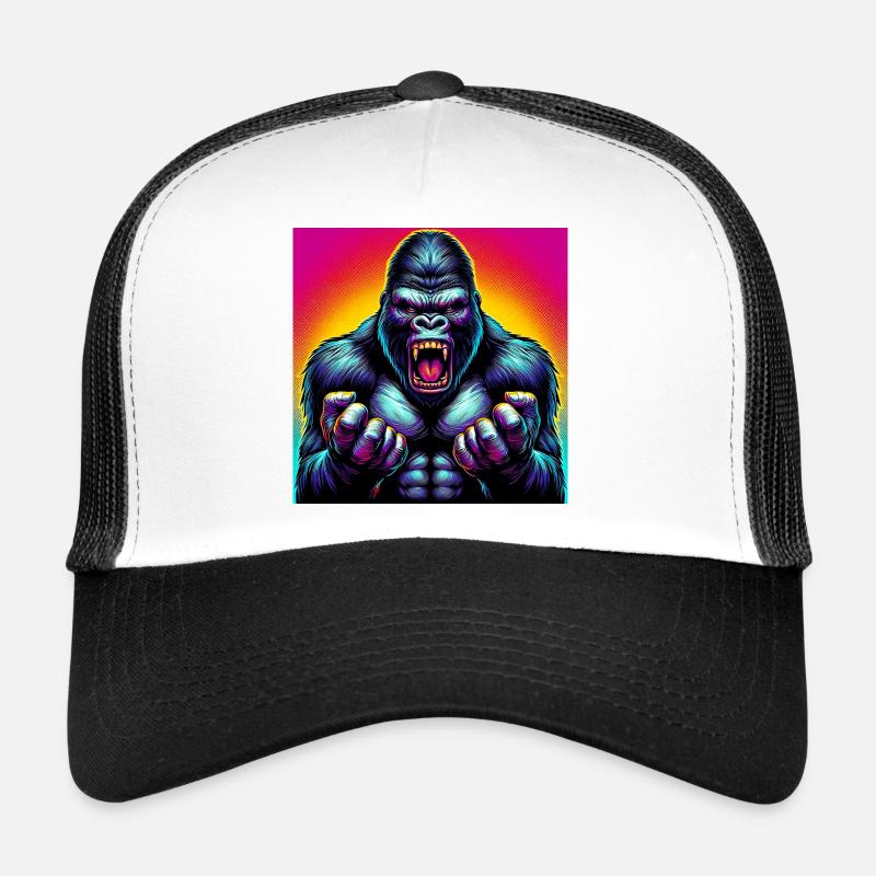 Gorilla - Trucker Cap - Weiß/Schwarz