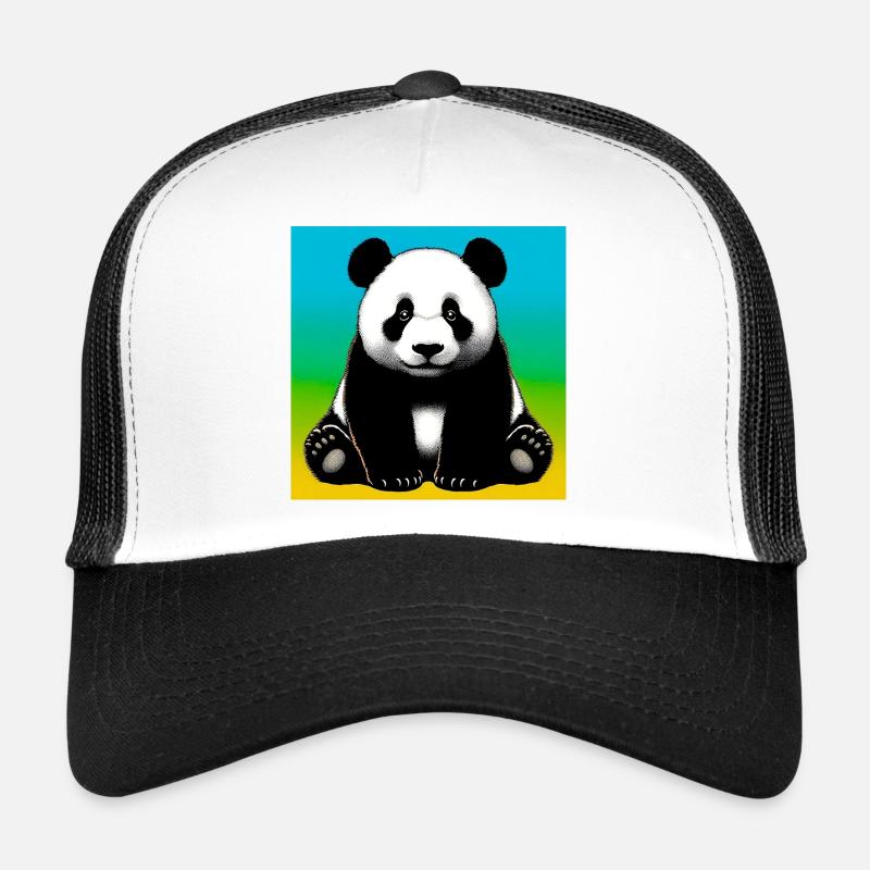 Panda - Trucker Cap - Weiß/Schwarz
