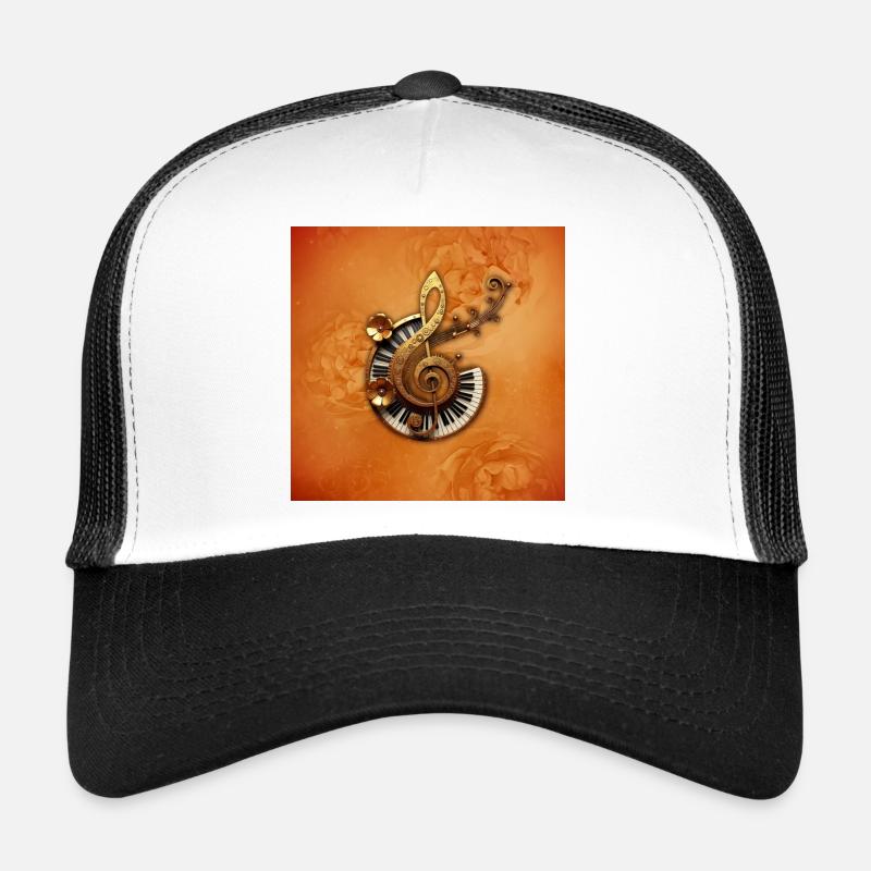 Abstrakter Musikstil mit Blumen Trucker Cap