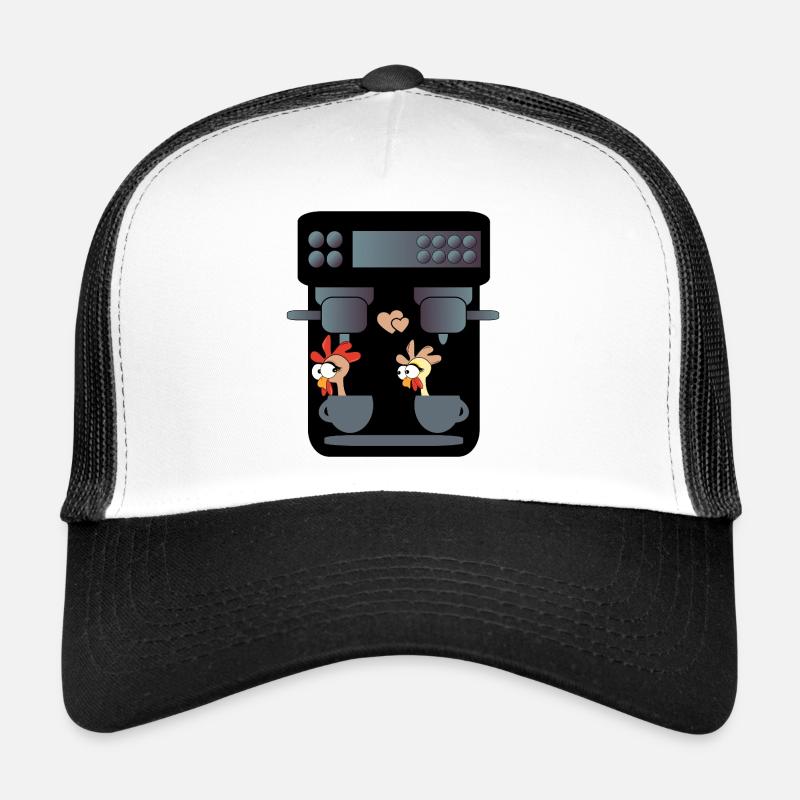 DRÔLE DE POULETS CAFETIÈRE CAFÉ Casquette trucker 