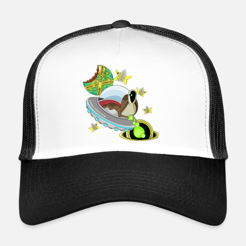 FERMÉ - Casquette trucker  - blanc/noir