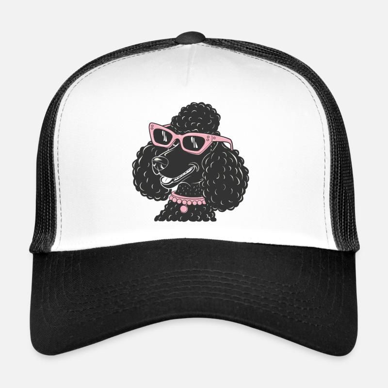 Lustiger Pudel - Trucker Cap - Weiß/Schwarz