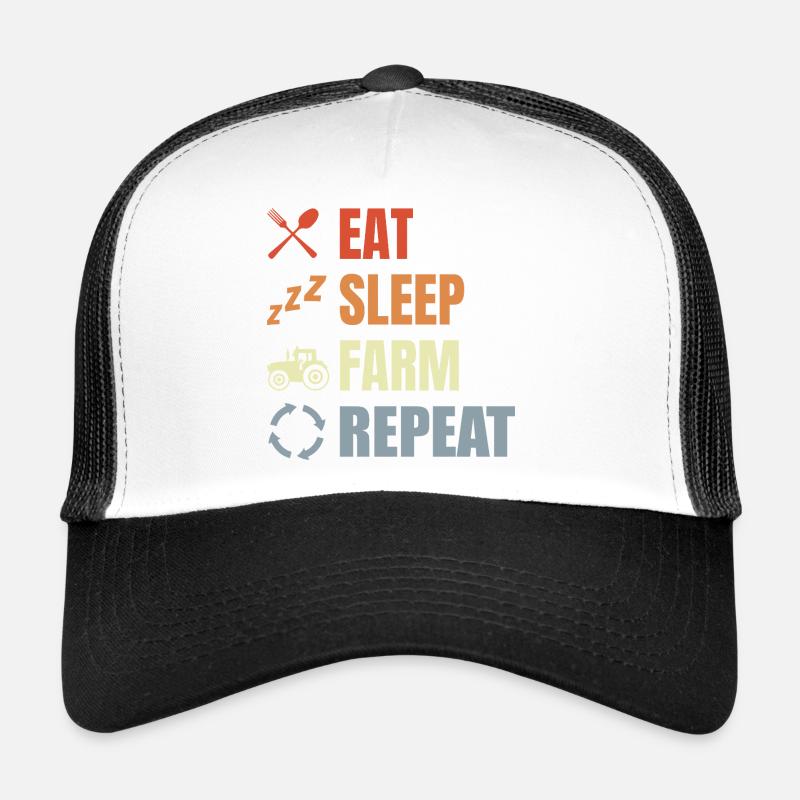 Manger dormir à la ferme Répéter Casquette trucker 