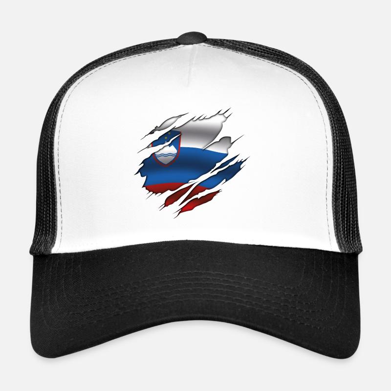 Drapeau de la Slovénie - Slovénie - Drapeau déchiré Casquette trucker 