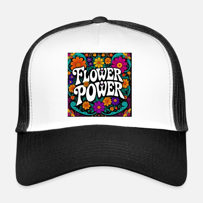Conception florale puissante Casquette trucker 
