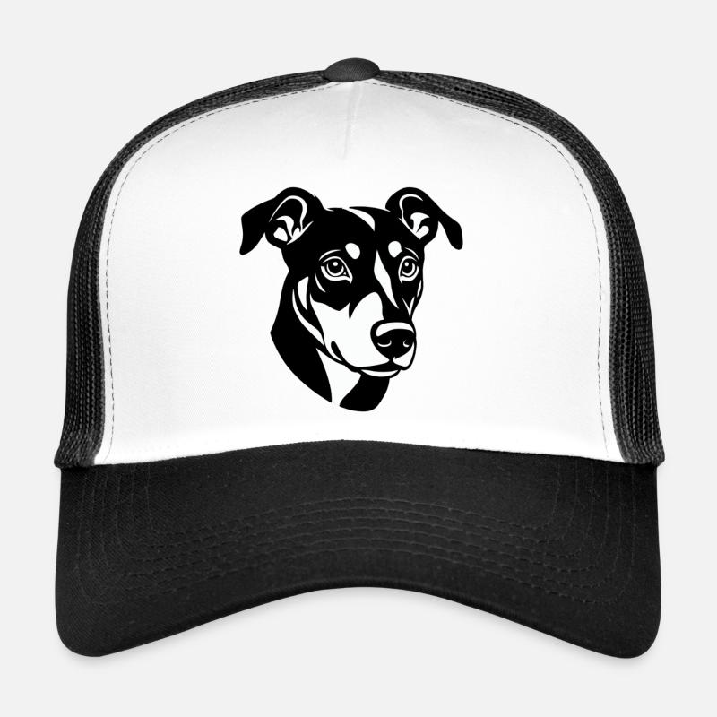 Elégant pinscher noir et blanc Casquette trucker 