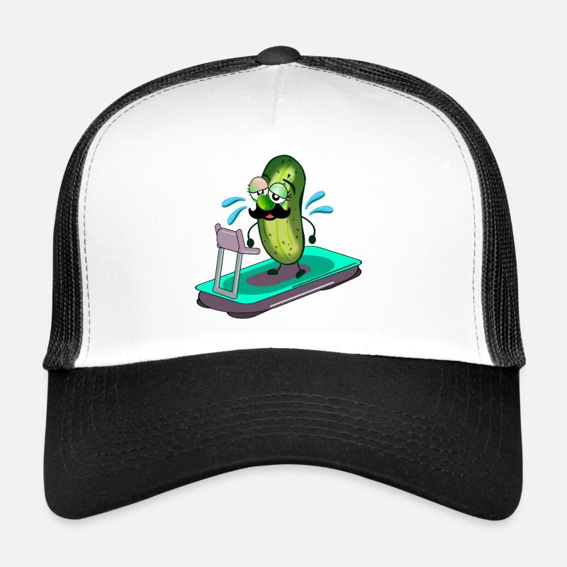 Papa Pickles Laufband - Trucker Cap - Weiß/Schwarz