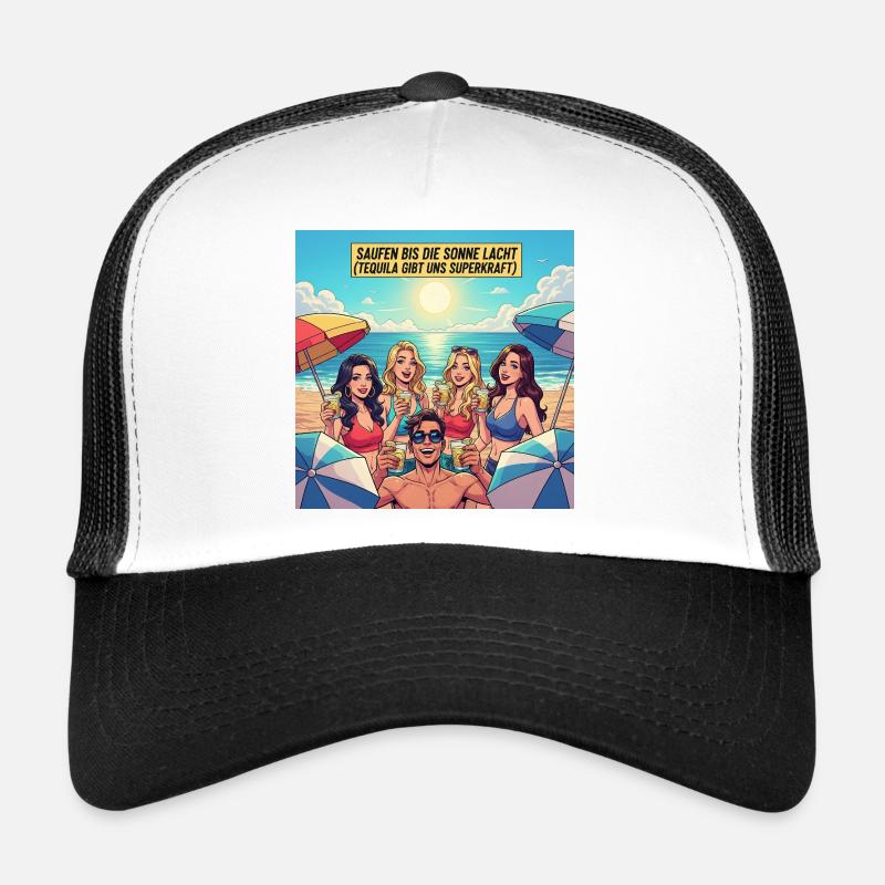 Boire jusqu’à ce que le soleil rit Casquette trucker 