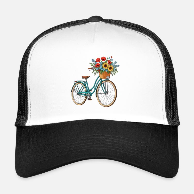 Fahrrad - Trucker Cap - Weiß/Schwarz