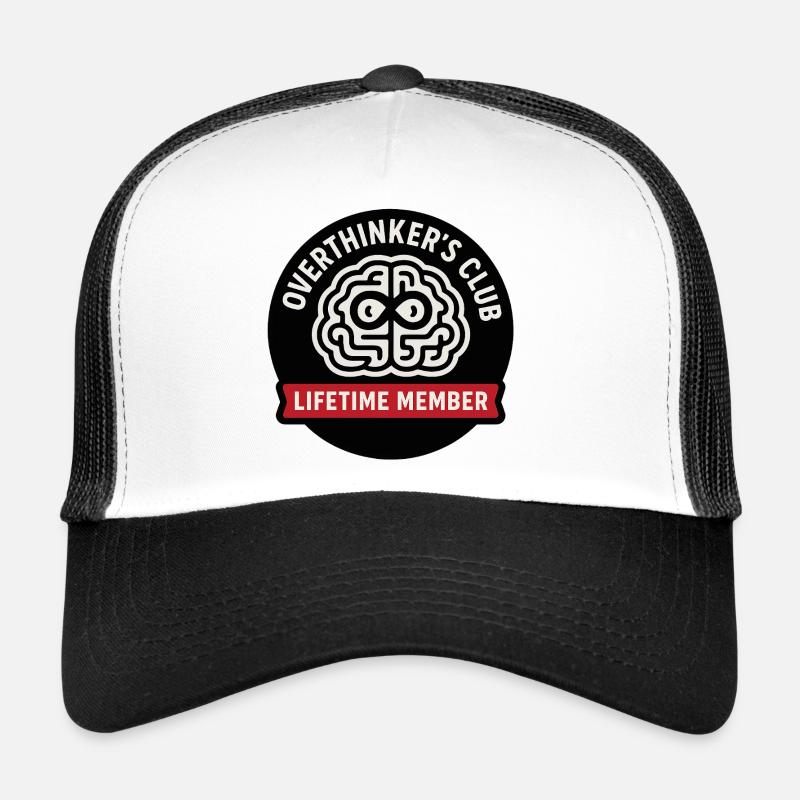 Innovative brain teaser motif for multi-thinkers - Trucker Cap - white/black