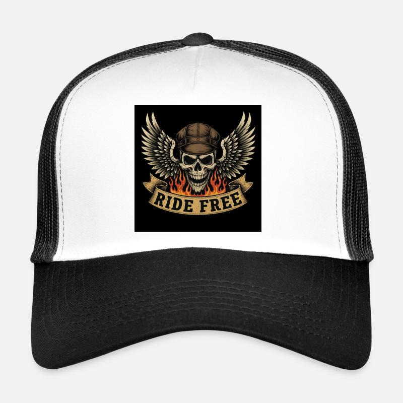 Conception de crâne de motard Casquette trucker 