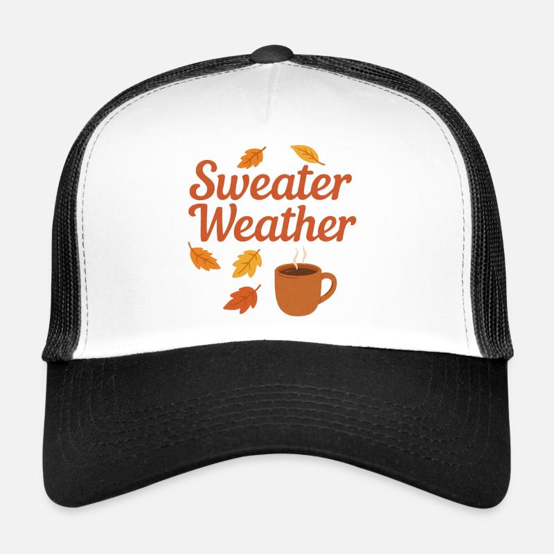 sweater weather - Trucker Cap - Weiß/Schwarz