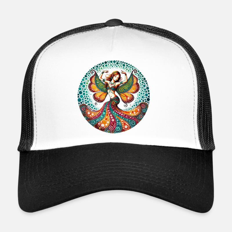 Vibrant Butterfly Belly Dancer Trucker Cap