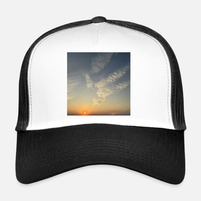 Evening sky with sea of clouds Trucker Cap