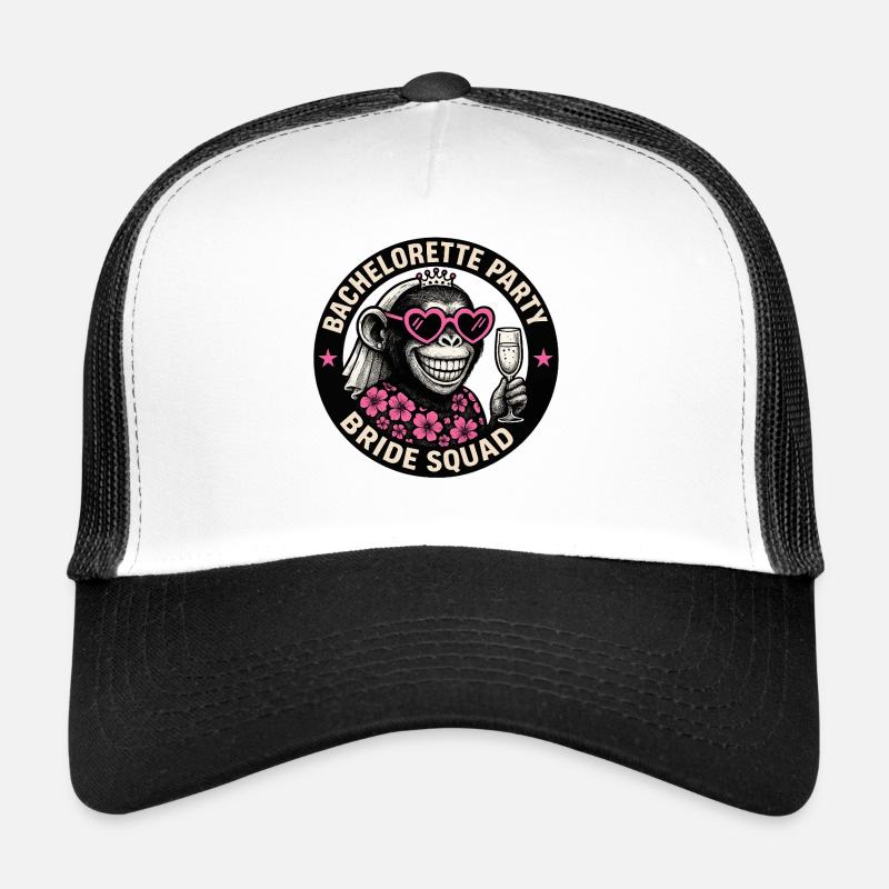 JGA - Bachelorette Affe Brautteam Design Trucker Cap
