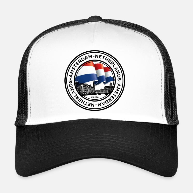 Conception artistique abstraite du drapeau néerlandais Casquette trucker 