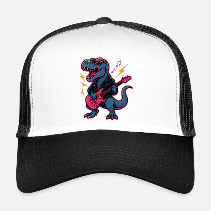 Rock Dino - Trucker Cap - Weiß/Schwarz