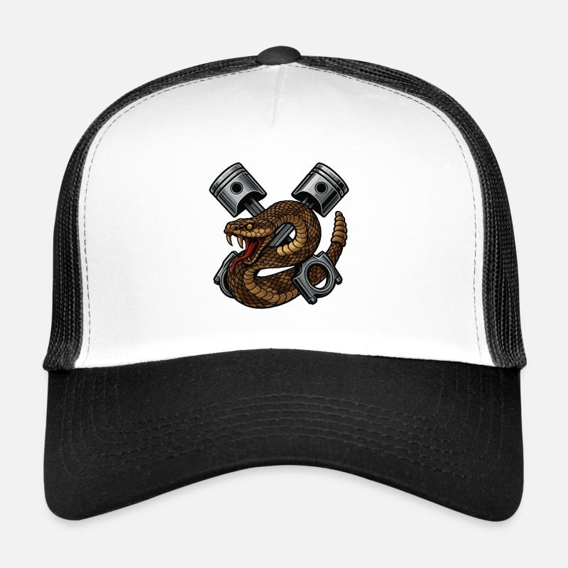 Serpent avec Pistons, Rétro Casquette trucker 