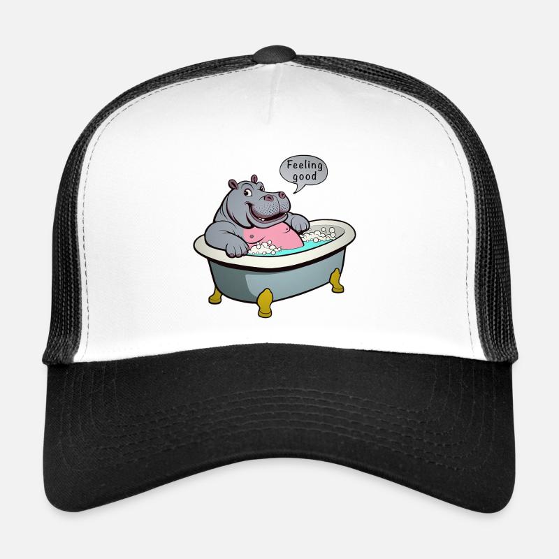 Hippo in the bath Trucker Cap