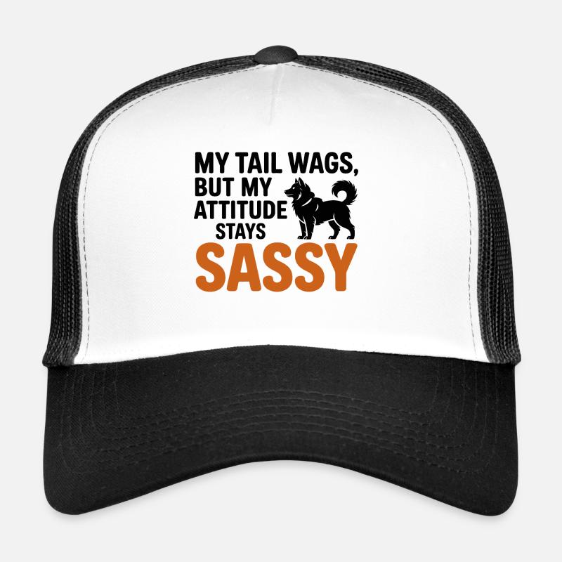 Mein Schwanz wedelt, aber ich bin ein frecher Husky Trucker Cap