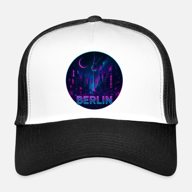 Berlin Souvenir Cyberpunk - Trucker Cap - white/black