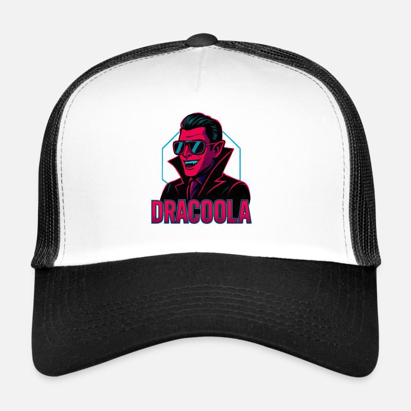 Dracula Dracoola Neon Illustration Rétro Casquette trucker 