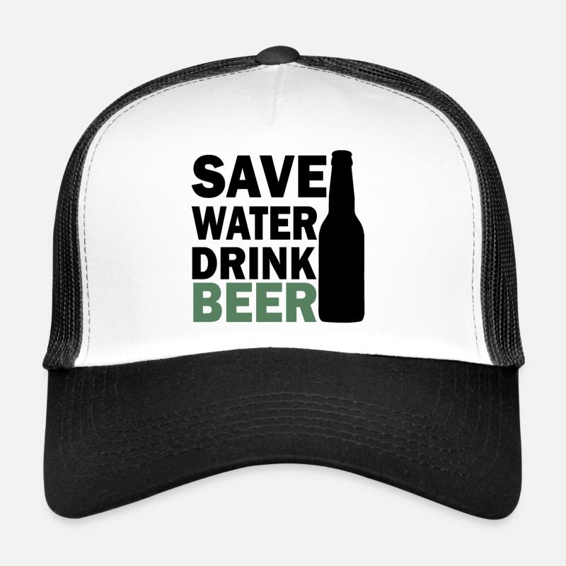 Hops and Barley Beer Illustration Trucker Cap