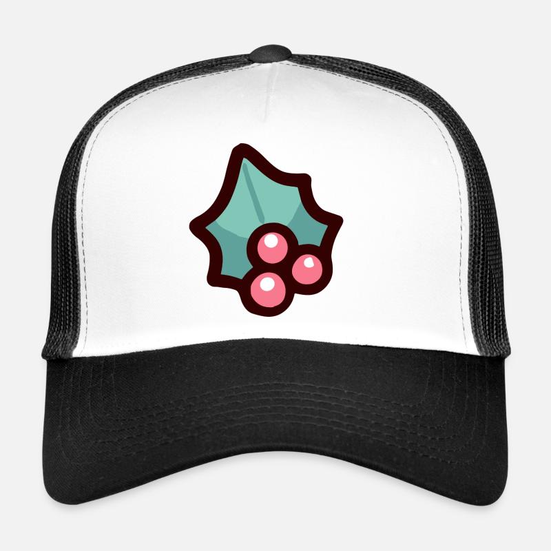 Festive Holly Berry Design for Apparel Trucker Cap