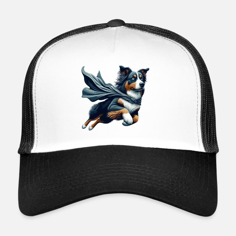 Super Hund Australian Shepherd Sheppie Geschenk - Trucker Cap - Weiß/Schwarz