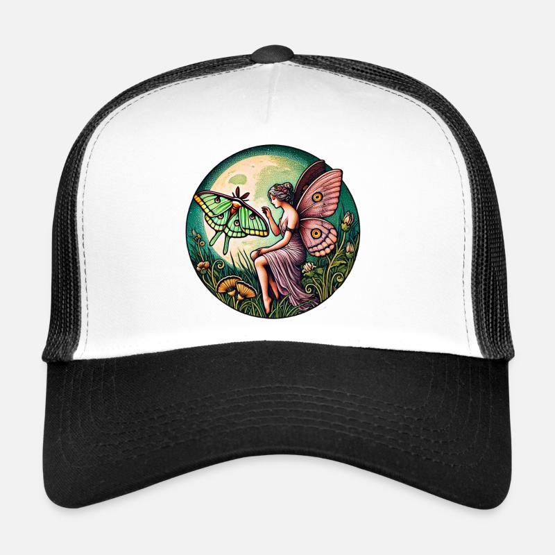 Scène de fée enchantée et de papillon Casquette trucker 