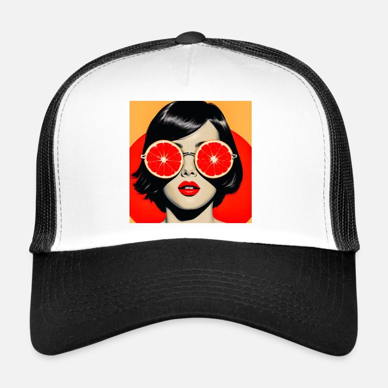 Vision Fruité Moderne - Casquette trucker  - blanc/noir