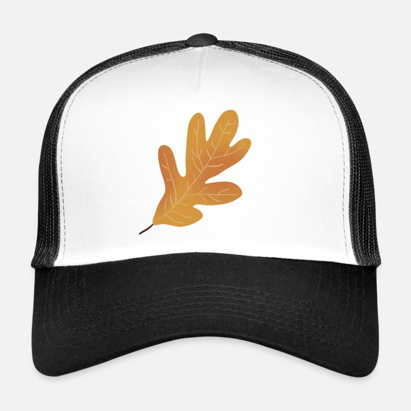 Illustration de feuille de chêne d’automne Casquette trucker 