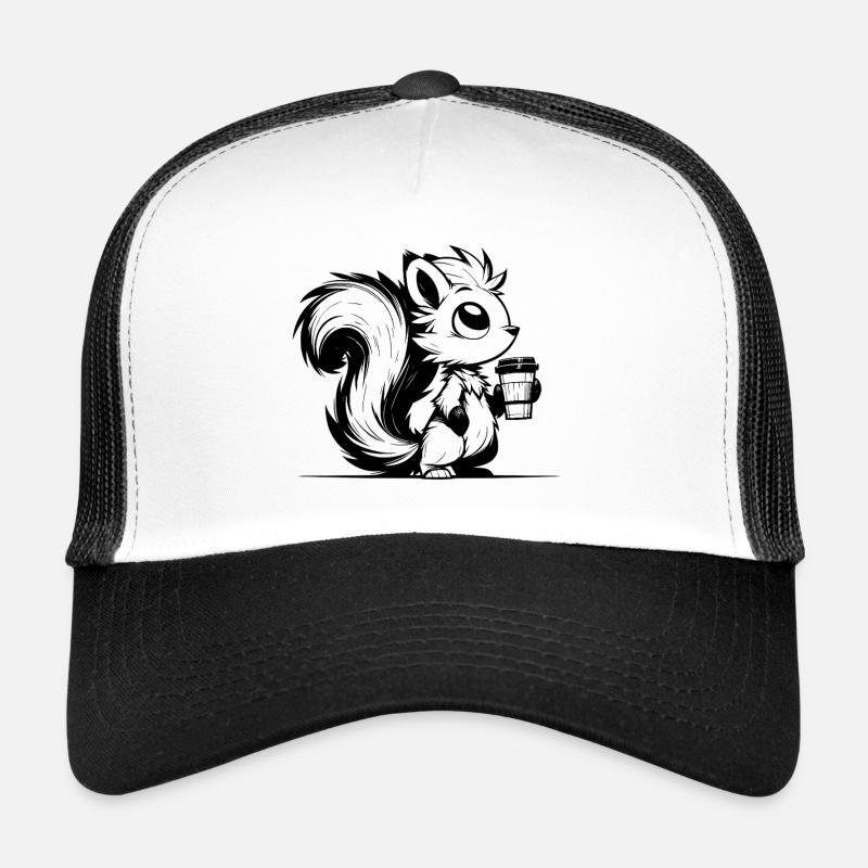 Plus de café, moins de stress Journée des écureuils Casquette trucker 