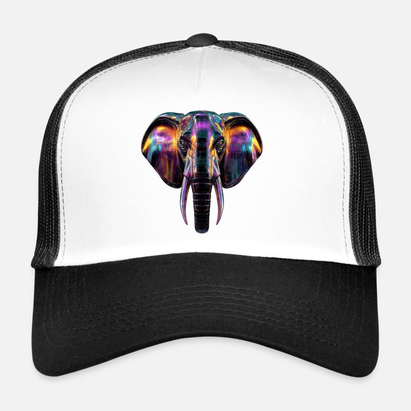 Elefantenkunst im Neon-Lichtdesign Trucker Cap