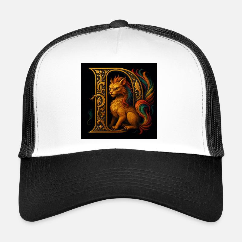 D - Magical ornament with cat-like creature Trucker Cap