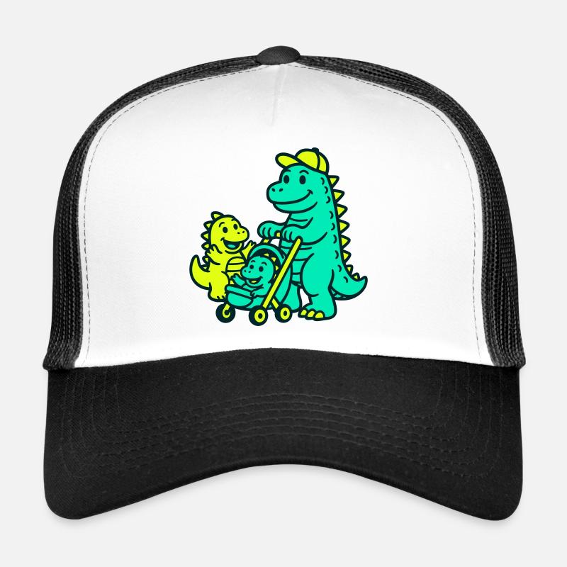 Papa dragon avec enfants dragons Casquette trucker 