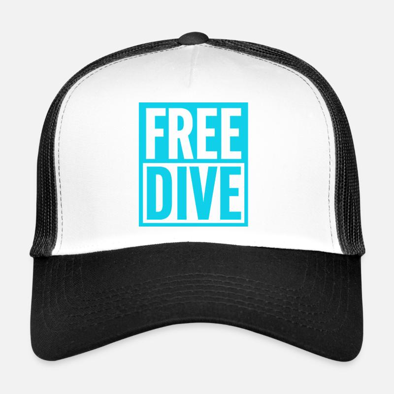 FREE DIVE Bold Typographic Vibrant Design Trucker Cap