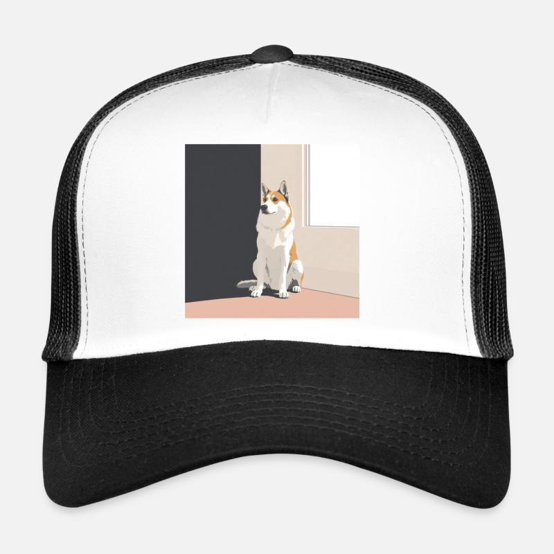 Illustration de Husky dans le style scandinave Casquette trucker 