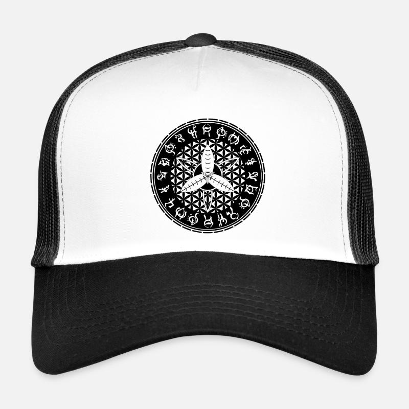 Blume des Lebens Motte Siegel Trucker Cap