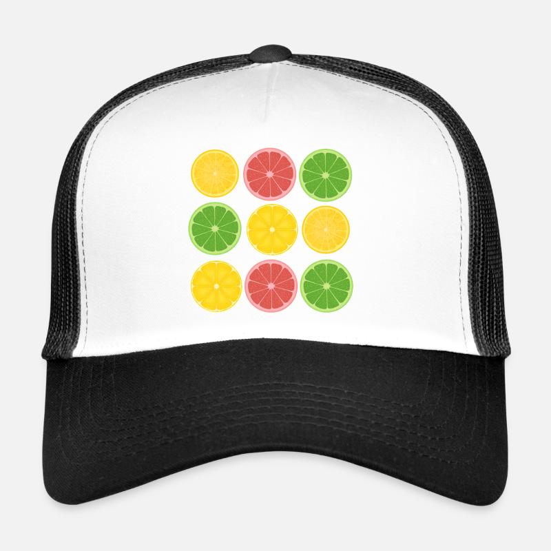 Fruits Citrus Color Blocking Design Casquette trucker 