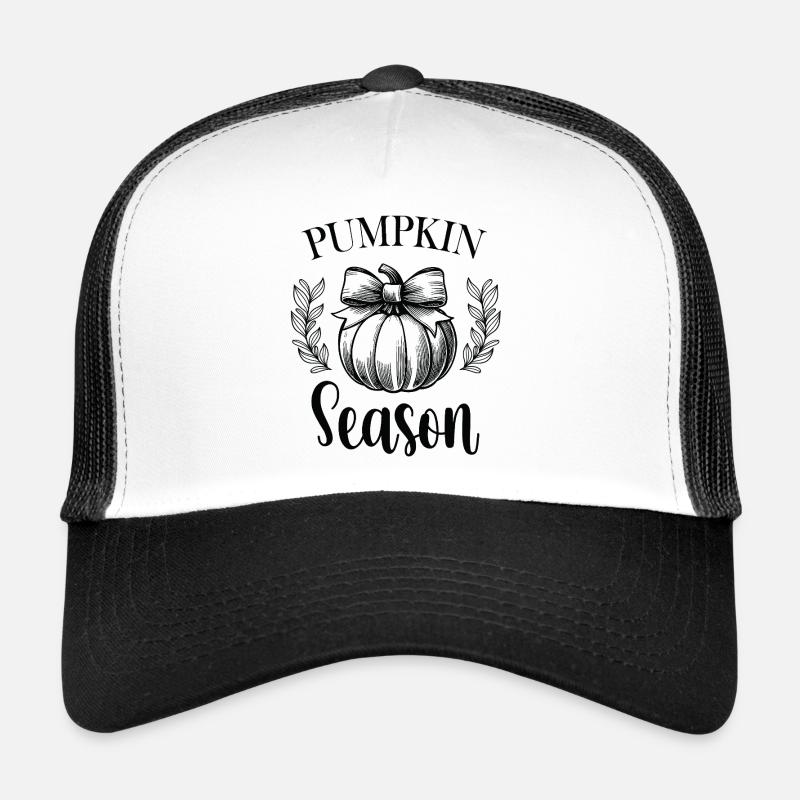 Pumpkin Season Hand Drawn Illustration Trucker Cap