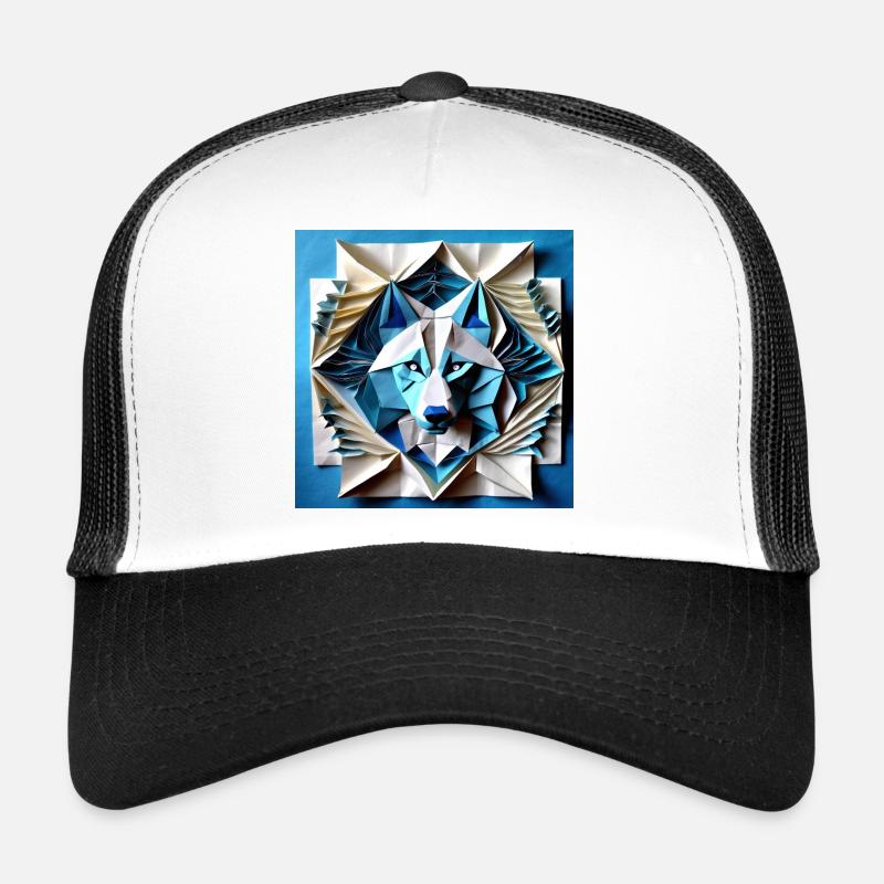 3D Papier Handcrafted Wolf Trucker Cap