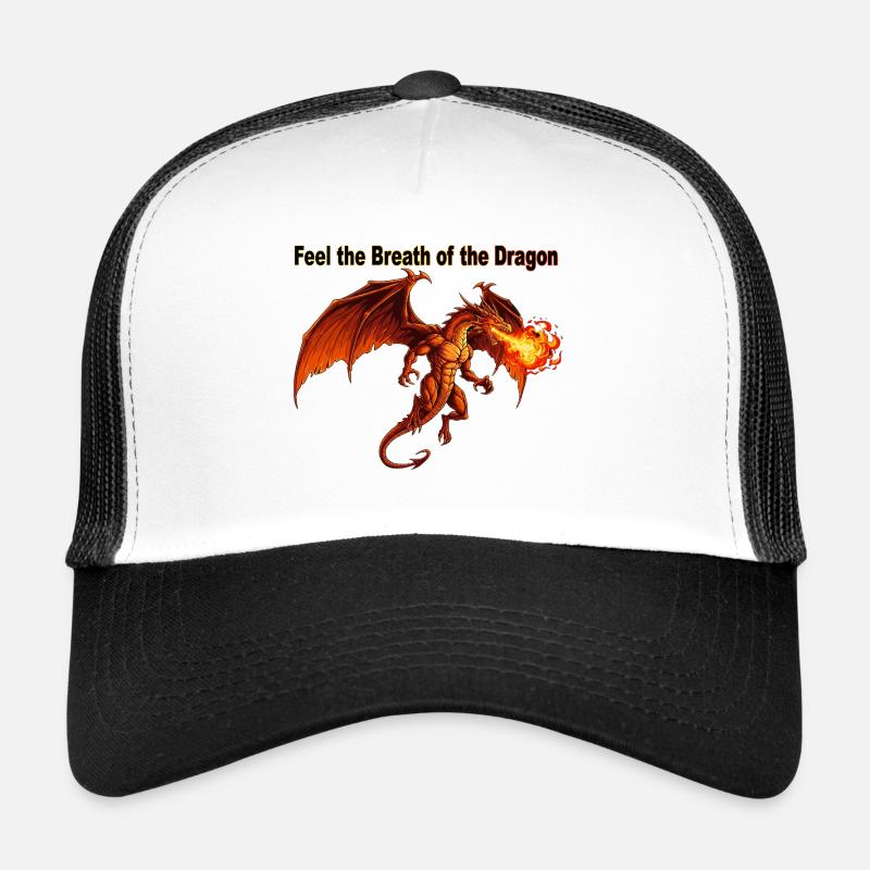 Fiery Dragon Breath Design Trucker Cap