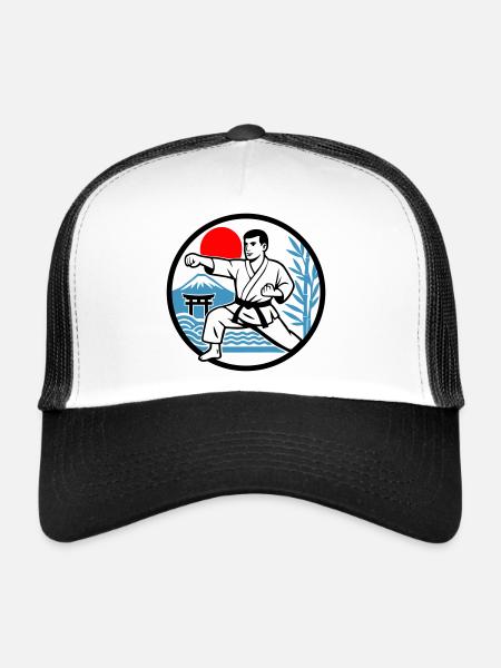 Karate Nature - Trucker Cap - white/black - Front
