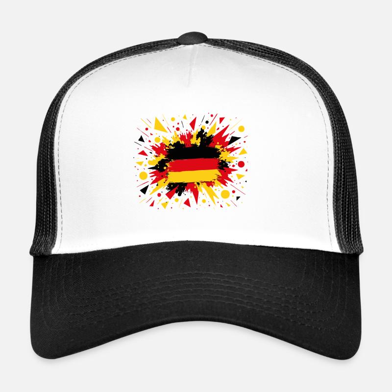 Drapeau allemand dans le style pinceau Casquette trucker 