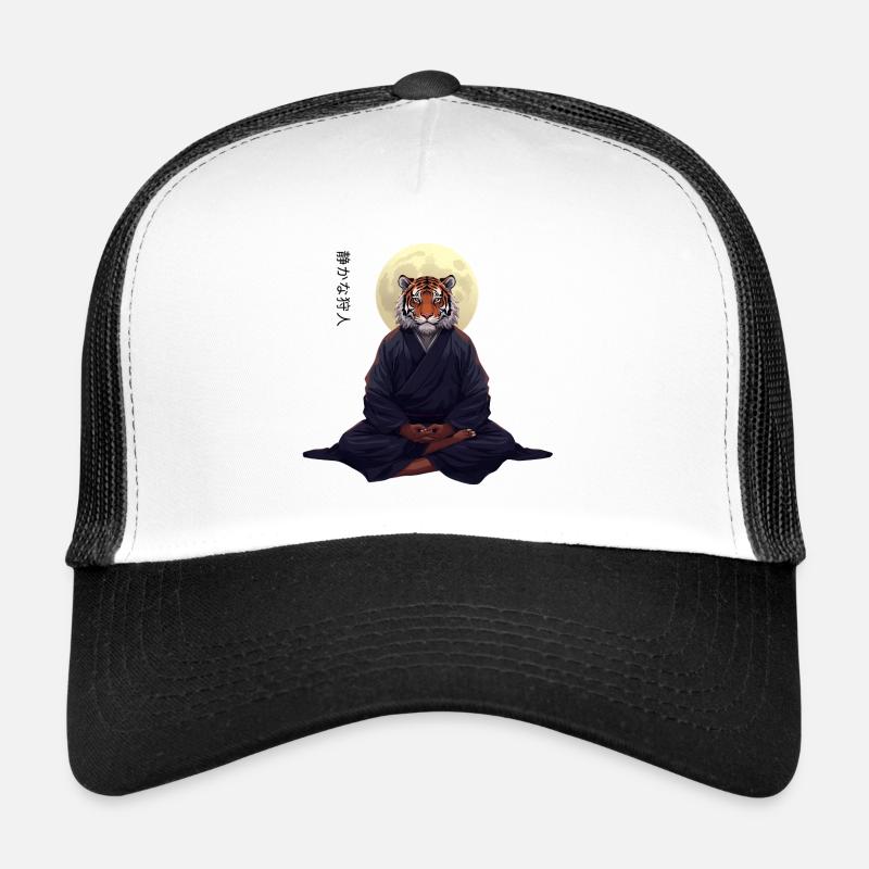 Moine Tigre – Art Zen Sumi-e La Force Intérieure Casquette trucker 